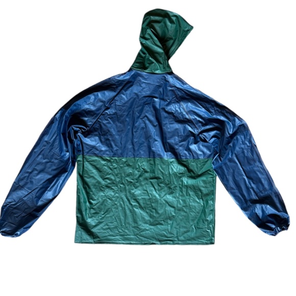 Cedar Key Blue and Green Rain Jacket Sz L - Picture 3 of 6